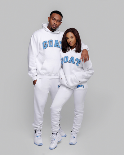 White Legend Blue Arch Chenille Sweatsuit