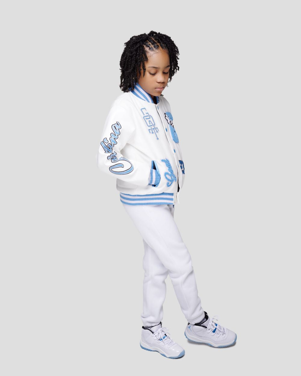 Kids Vintage Wool Varsity Jacket (Legend Blue)