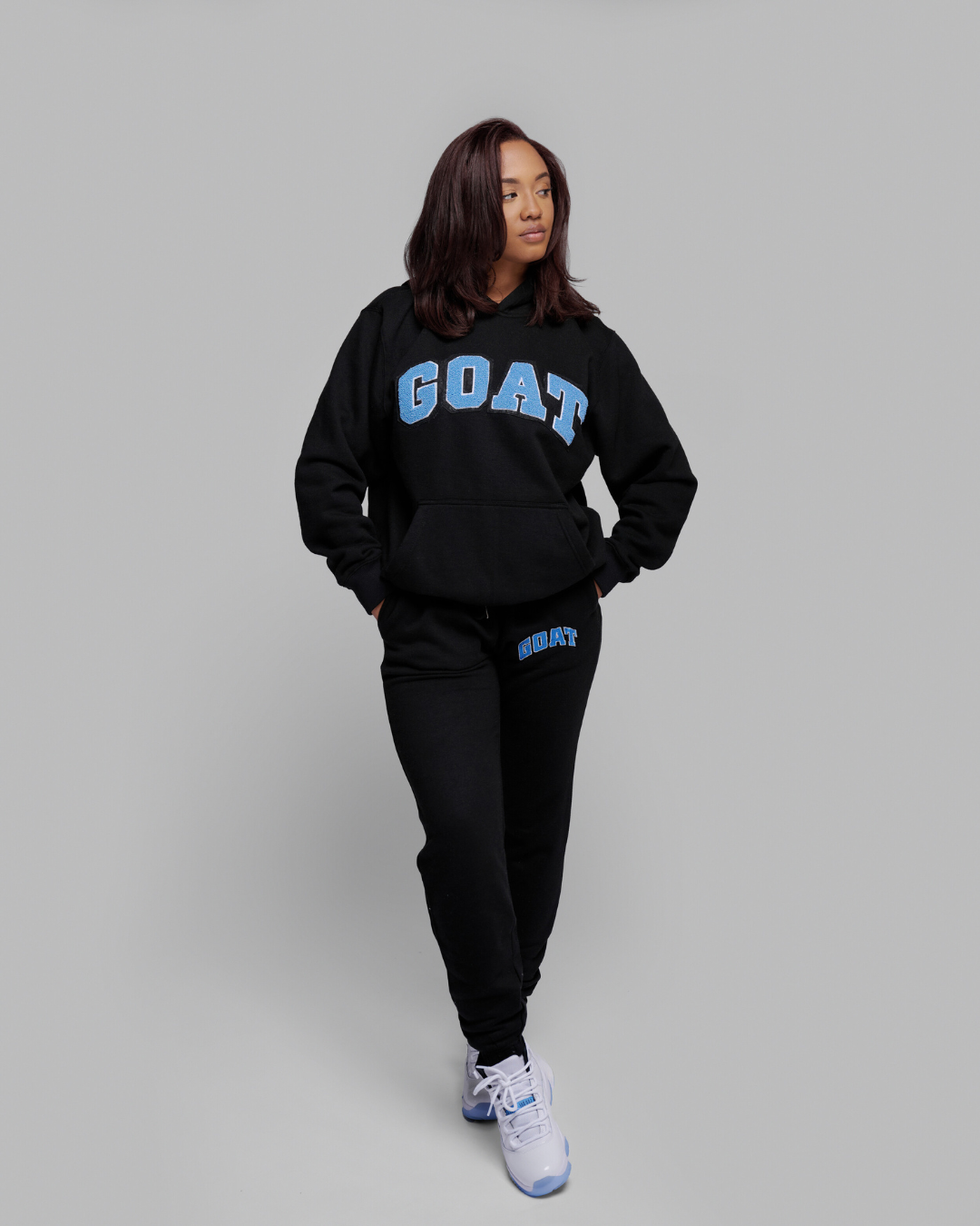 Black Legend Blue Arch Chenille Sweatsuit