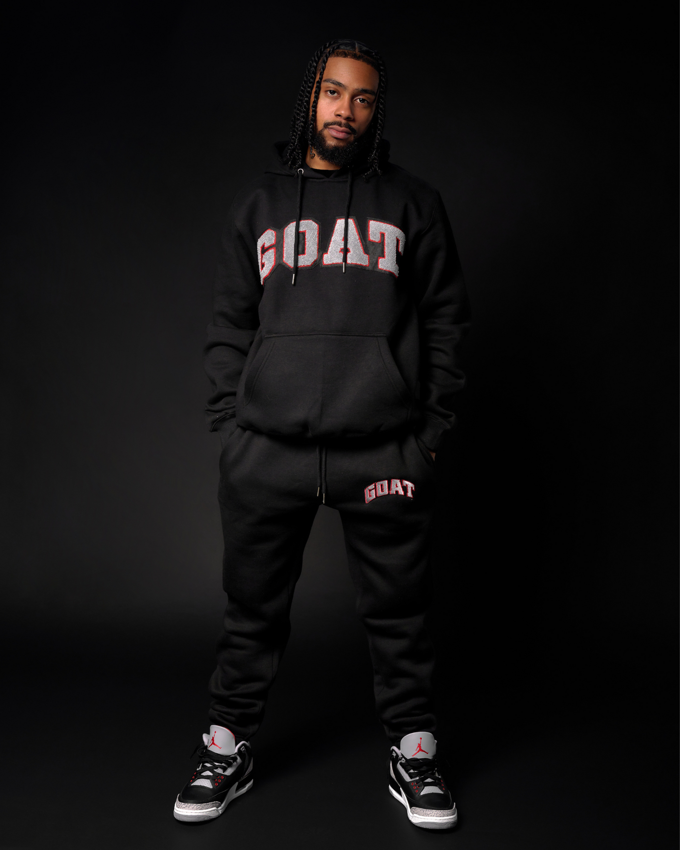 Arch Chenille Sweatsuit (Black Cement)