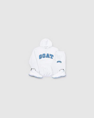 Kids Arch Chenille Sweatsuit (White/Legend Blue)