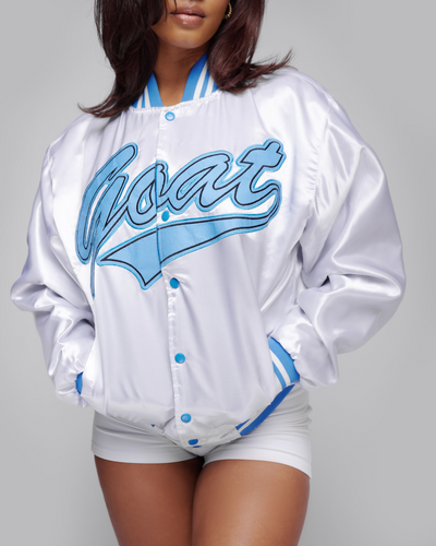 Staple Script Satin Bomber Jacket (Legend Blue)