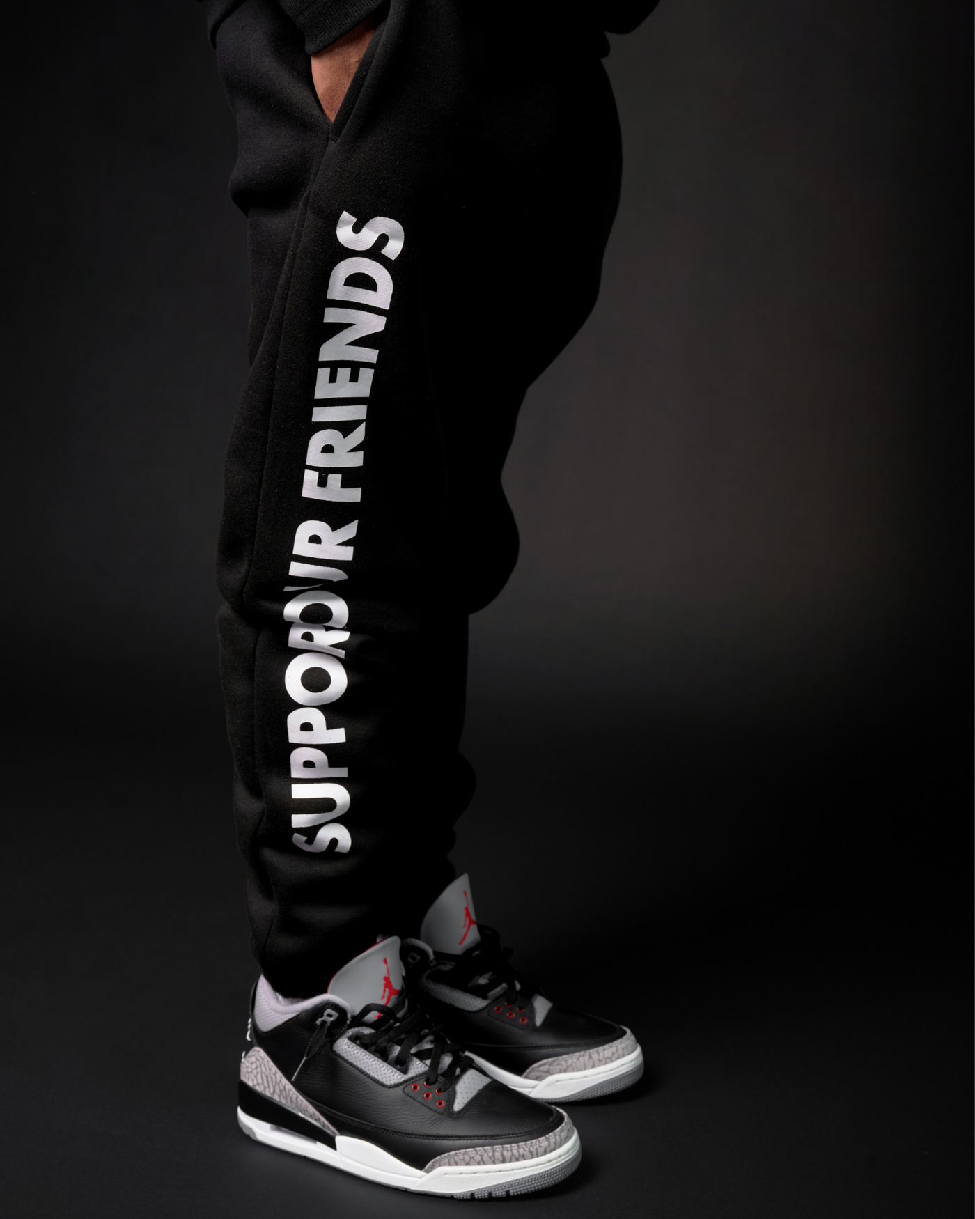 Support Your Friends Sweatsuit (Black Cement)