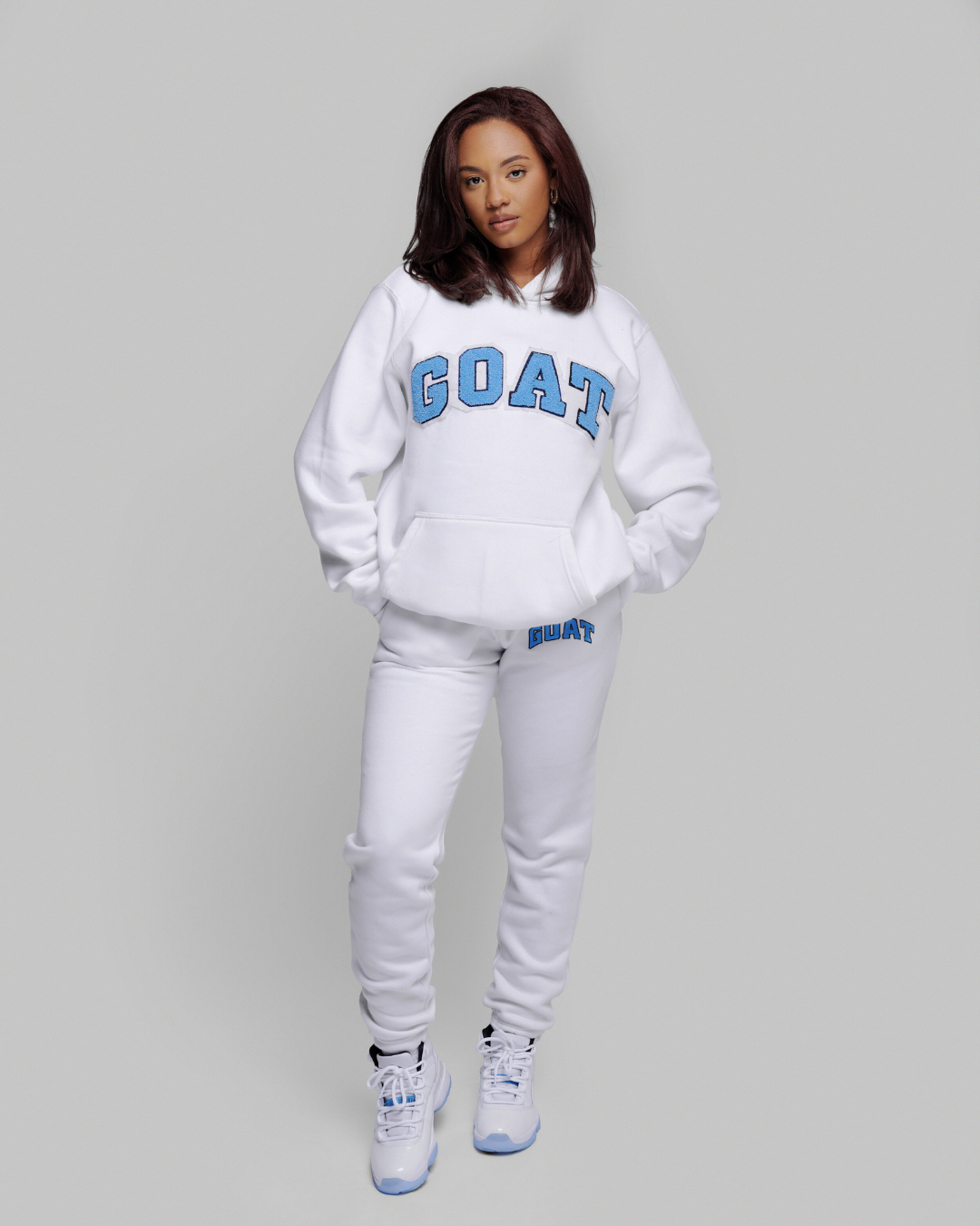 White Legend Blue Arch Chenille Sweatsuit