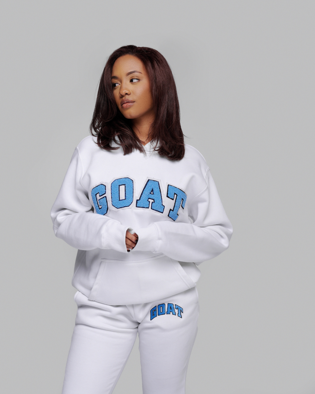 White Legend Blue Arch Chenille Sweatsuit