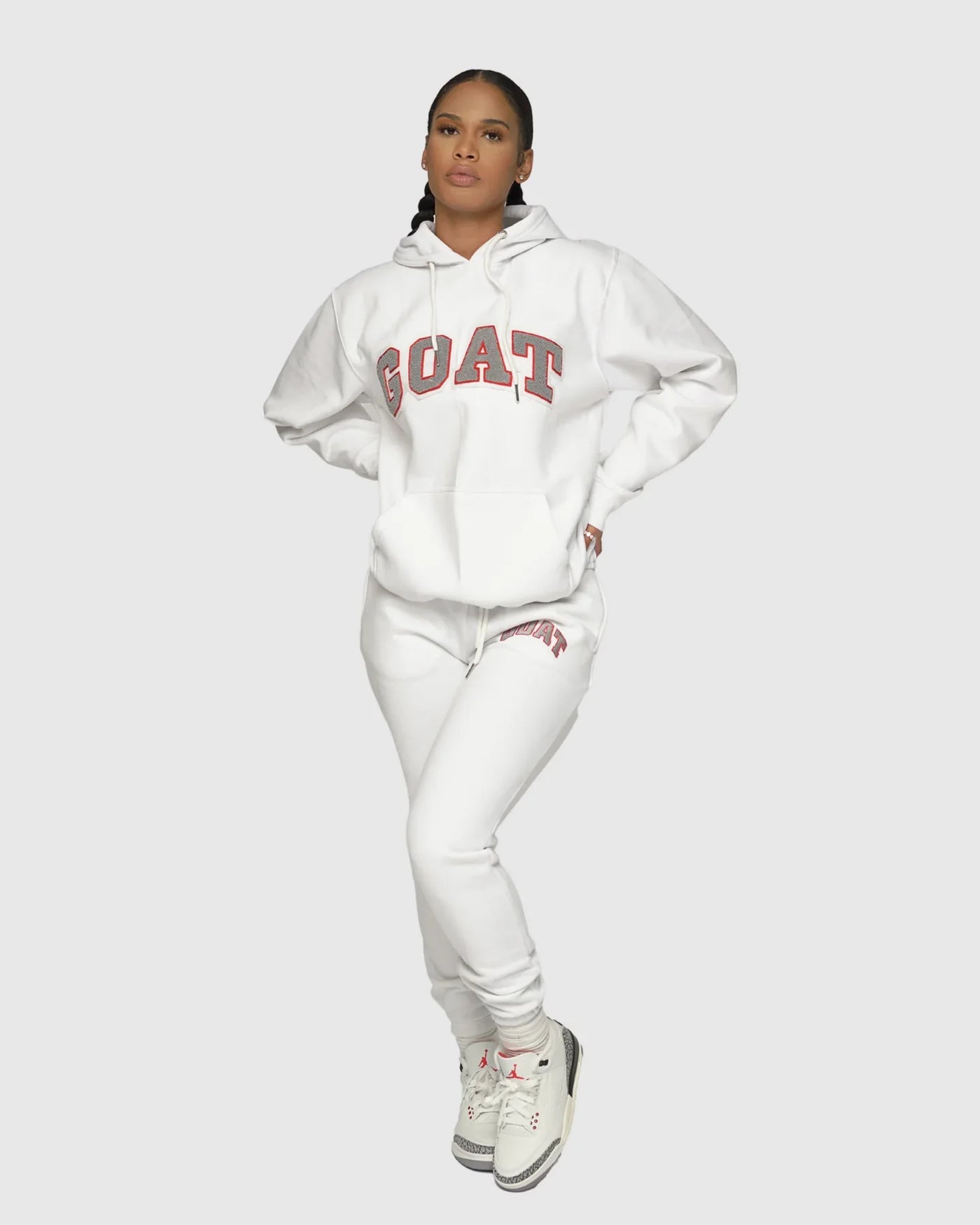 Arch Logo Chenille Sweatsuit (Cement White)