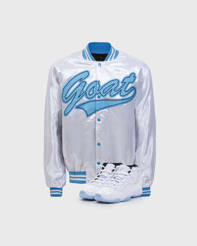 Staple Script Satin Bomber Jacket (Legend Blue)