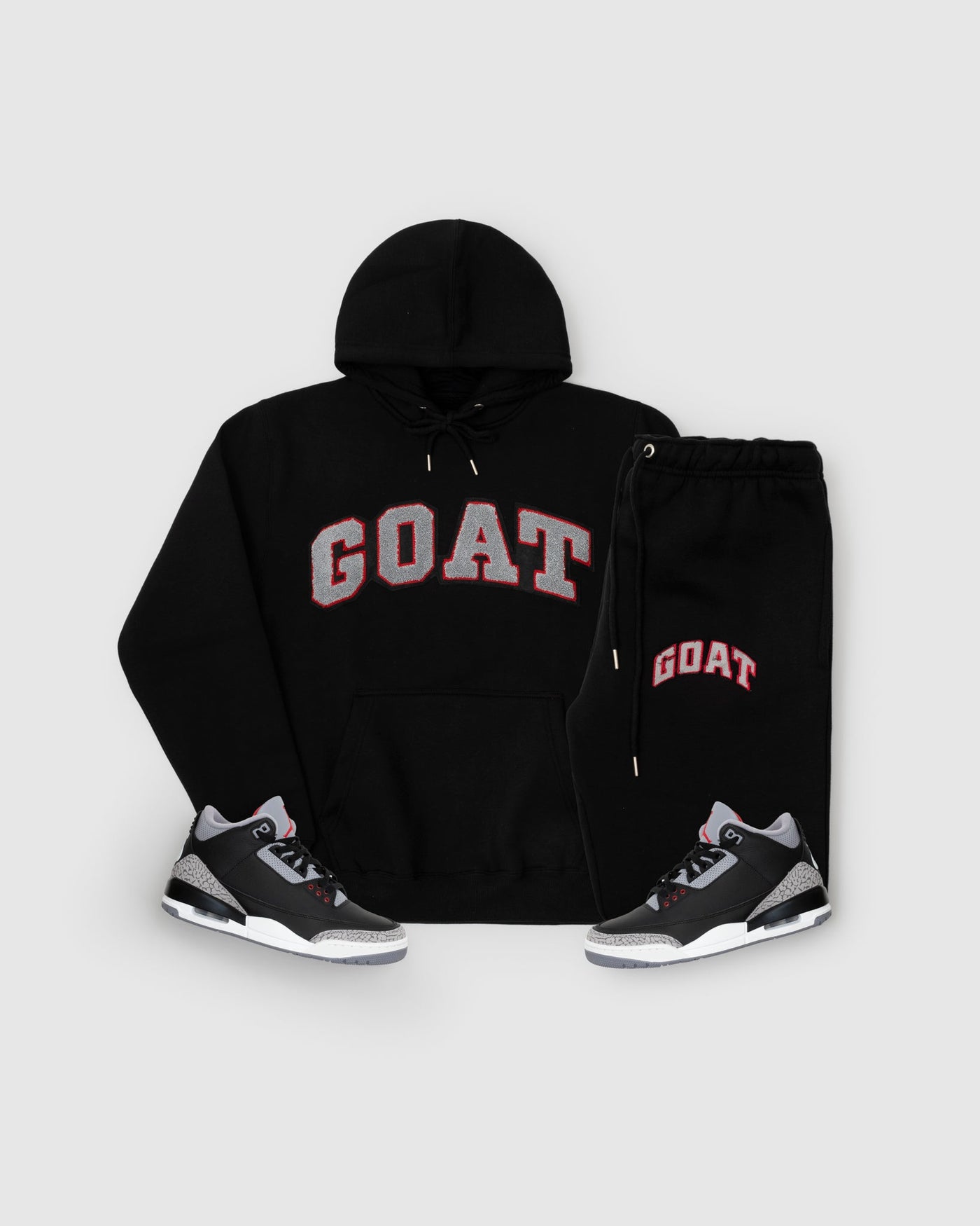 Arch Chenille Sweatsuit (Black Cement)